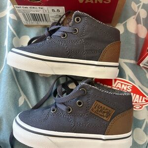Vans Kids High-Top Sneakers - Gray and Brown